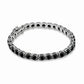 Tennisarmband – Silver / svart 5MM