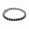Tennisarmband – Silver / svart