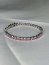 Tennisarmband – Silver / Pink