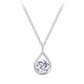 Zirconia Tårdroppe Silver Halsband
